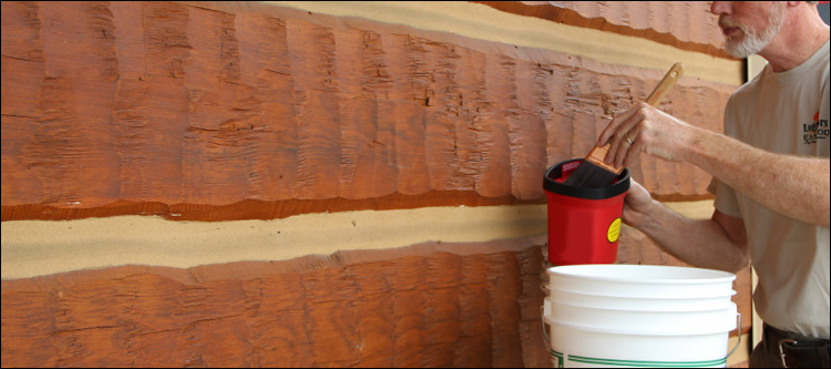 Professional Log Home Staining  Amonate, Virginia